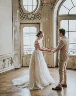 Schlichtes Hochzeitskleid Spitze | Boho Brautkleider Gunstig | Babyonlinedress.de