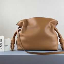 Loewe Flamenco Clutch Nappa Calfskin In Brown