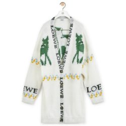 Loewe Deer Oversize Cardigan Ecru