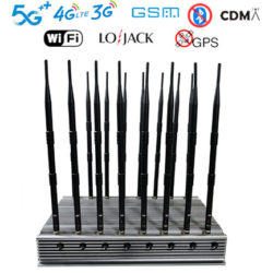 16 Antennas Desktop Cellphone 4G 3G 2G WIFI GPS LOJACK UHF VHF Signal 5G Jammer