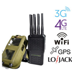 8 Antenna Handheld Cell Phone Signal Jammer WIFI GPG LOJACK Blockers