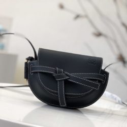 Loewe Mini Gate Bag Classic Calfskin In Black