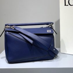 Loewe Small Puzzle Bag Classic Calfskin In Blue