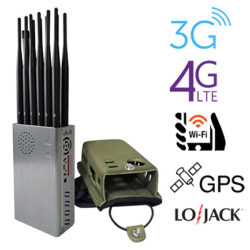12 Brouilleur de bandes telephone portable bloqueur GSM 3G 4G wifi GPS LOJACK