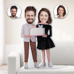 Anniversary Gifts Custom MiniMe Pillow Personalized Couple Pillow Unique Photo