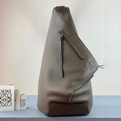 Loewe Small Anton Backpack Grained Calfskin In Grey
