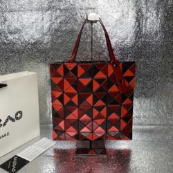 Bao Bao Issey Miyake Lucent Bi-color Tote Red