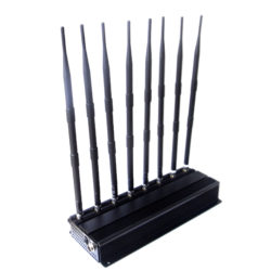 8 Antennas Mobile Cell Phone Jammer Adjustable 3G 4G Phone Signal Blocker With 2.4G GPS