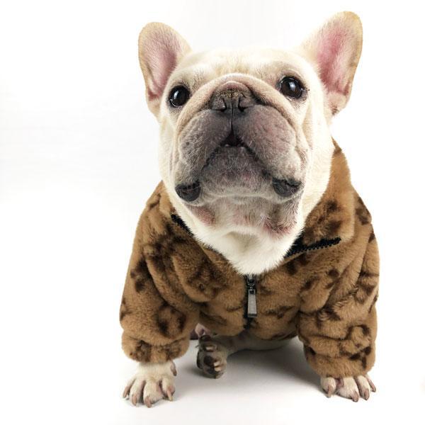 かわいい ルイヴィトン 犬服 冬用 ブラント モノグラム LV ドッグウェア ペット服 ふわふわ ジャケット ...