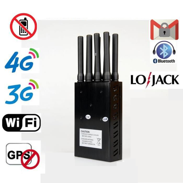 Portable Power jammer 3G 4G UHF VHF LoJack wifi GOSjmamer