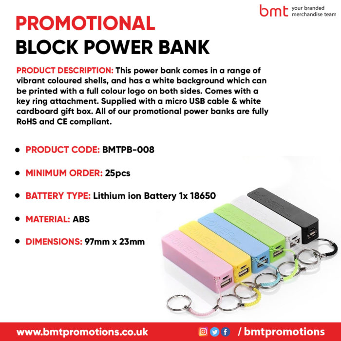Promotional Block Power Bank