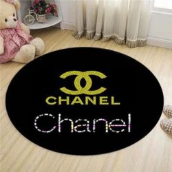オシャレ Chanel 円形 ラグカーペット シャネル 高級感 CHANEL カーペット 滑り止め付き