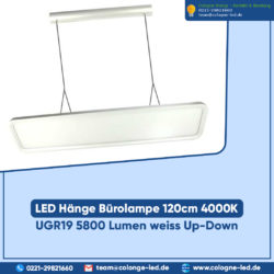 LED Hänge Bürolampe 120cm 4000K UGR19 5800 Lumen weiss Up-Down