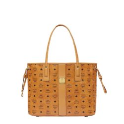 MCM Medium Visetos Reversible Liz Shopper Tote In Brown