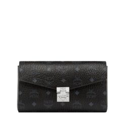 MCM Millie Visetos Crossbody In Black