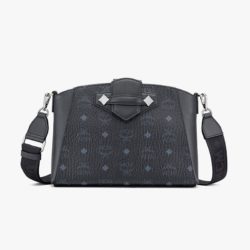 MCM Small Essential Visetos Original Messenger In Black