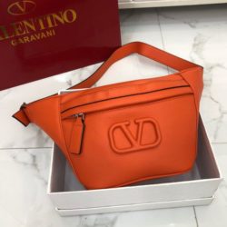 Valentino Garavani Identity Belt Bag Calfskin Orange