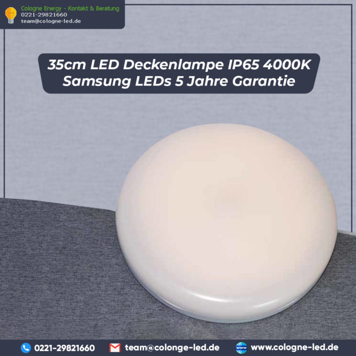 35cm LED Deckenlampe IP65 4000K Samsung LEDs 5 Jahre Garantie