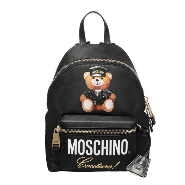 Moschino Loves Printemps Teddy Bear Backpack Black