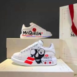 Alexander Mcqueen Oversized Sneakers with Asymmetrical Graffiti White