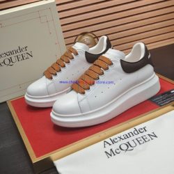 Alexander Mcqueen Oversized Sneakers with Contrast Rubber Heel White/Black