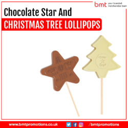 Chocolate star and Christmas tree lollipops