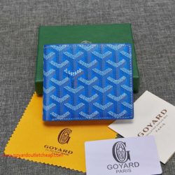 Goyard Goyardine Small Victoire Bifold Wallet Blue