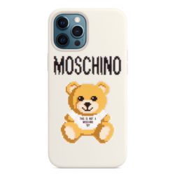 Moschino x The Sims Pixel Teddy Bear iPhone Case White