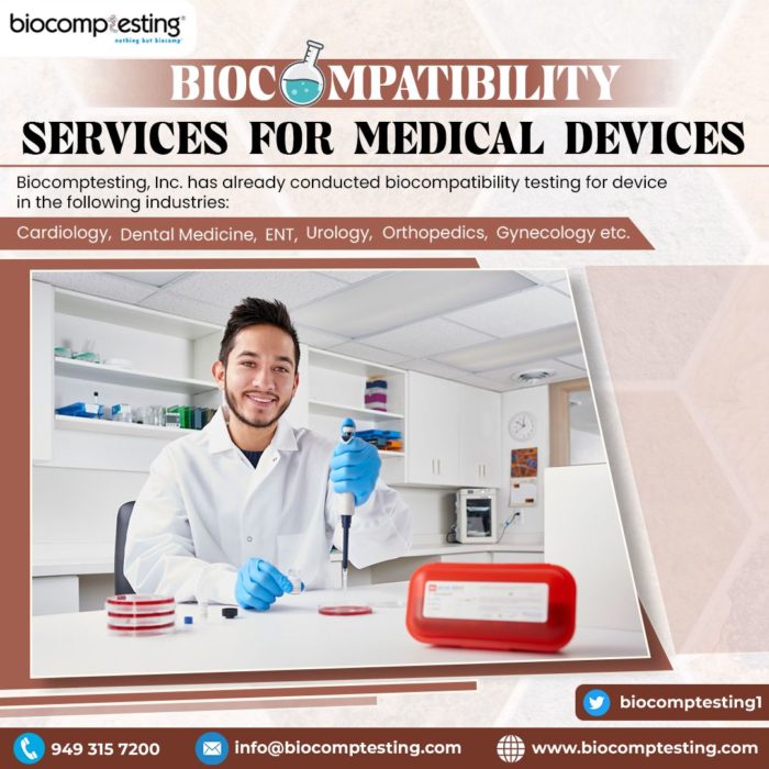 biocompatibility services for medical devices