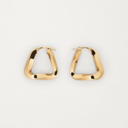 Bottega Veneta Essentials Hoop Earrings In Metal Gold