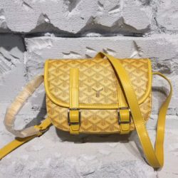 Goyard Goyardine Belvedere MM Messenger Bag Yellow