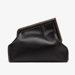 Fendi Medium First Bag In Nappa Leather Black