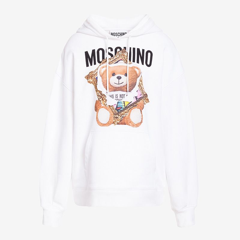 Moschino Frame Teddy Bear Sweatshirt White