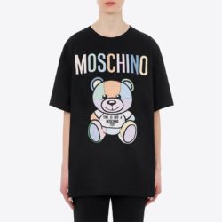 Moschino Patchwork Teddy Bear T-Shirt Black
