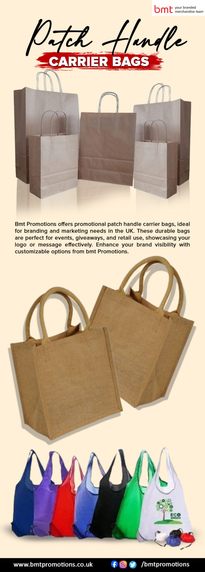 Patch Handle Carrier Bags